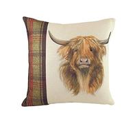 furn. Evans Lichfield Hunter Highland - Federa per Cuscino con Mucca, Multicolore, 43 x 43 cm