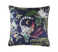 furn. Evans Lichfield Jungle Lemur Cuscino Imbottito in Piuma, Blu, 43 x 43 cm
