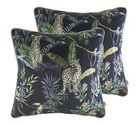 furn. Evans Lichfield Jungle Leopard Polyester Cuscini pieni (Confezione gemella), Poliestere, Benzina