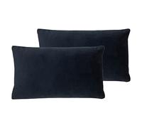 furn. Evans Lichfield Sunningdale Polyester Filled Cushions (Twin Pack), Polyester, Midnight