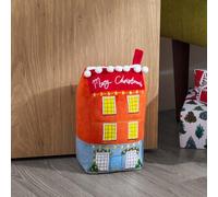 furn. Fermaporta natalizio a forma di casa spirituale