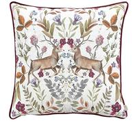 furn. Fodera per cuscino con bordino acquerello con cervo specchiato Evans Lichfield
