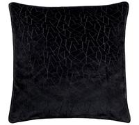 furn. Fodera per cuscino in velluto profilato Hoem Malans - Nero - 45x45 cm