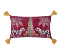 furn. Fodera per cuscino in velluto ricamato Wylder Tropics Kalahari - Multicolore - 30x50 cm