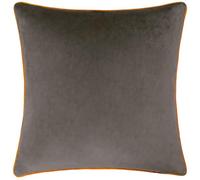 furn. Fodera per cuscino Meridian - Fodera decorativa di lusso in velluto con bordino a contrasto (Moka/Zucca - 45x45cm)