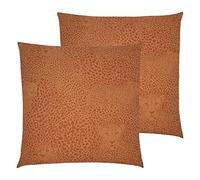 furn. Fornire. Cuscini pieni di Piume di Ghepardo nascosti (Confezione gemella), Cotone, Terracotta