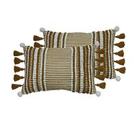 furn. Fornire. Cuscini riempiti di Piume Lotta (Twin Pack), Cotone, Zenzero