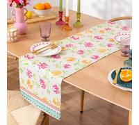 furn. Honeysuckle Table Runner Da Tavolo - Lavabile Con Motivo Floreale Acquerello Asciugatura Rapida Decorazione Da Tavolo (Multicolore - 180x35cm)