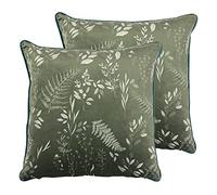 furn. I Cuscini riempiti di Piuma di Pack Twin Fearne, Verde Salvia, 50 x 50cm, 2 unità