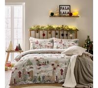 Furn Joy To All Stampato Natale Set Copripiumino (RV3724)