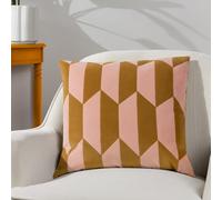 furn. Kalho - Cuscino imbottito in velluto geometrico in poliestere, confezione da 2