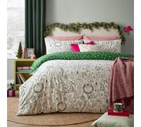 furn. Merry Christmas Set Copripiumino (Avena/Verde - King)