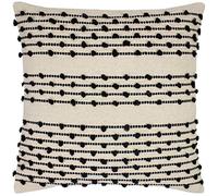 furn. Mossa Poliestere Cuscino Pieno, Naturale/Nero, 45 x 45cm