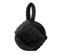 furn. Nodo Knot Knod Intrecciato in Velluto novità Stop alla Porta, Black, One Size