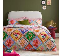 furn. Seraphine Set Copripiumino - Reversibile Geometrico Mitico Celestiale Facile Manutenzione Miscela Di Cotone Biancheria Da Letto (Multicolore - Singolo - 137x200cm)