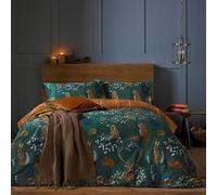 furn. Set copripiumino con motivo piante e animali della foresta.