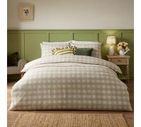 furn. Set copripiumino Hartsford a quadretti a quadretti - Neutro - King