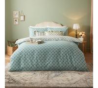 furn. Set copripiumino Krissa Block stampato - King - Blu