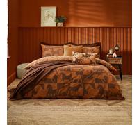 furn. Set copripiumino reversibile Herve, marrone chiaro, singolo