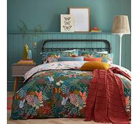 furn. Set copripiumino singolo Forage, cotone, poliestere, verde acqua, 703FORA/D01/TEA