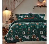 furn. Set di Copertura del Piumino di Pino Invernali, Pine Green, Toddler
