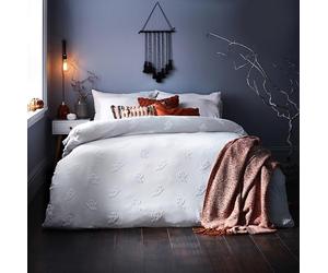 furn. The Linen Yard Completo copripiumino singolo Ghost trapuntato, cotone, bianco
