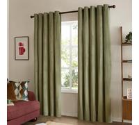 furn. The Ultimate Velvet Oscuranti Tende Occhielli (Verde - 117x183cm) | Coppia Di Tende Morbide Stilose Velluto Opaco Termico Oscurante