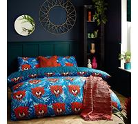furn. Set Copripiumino Non domato, Policotone, Blu, Doppio