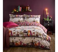 Set copripiumino furn. Witchy Tales - Biancheria da letto reversibile in stile Halloween con pozione magica (Multicolore - Singolo)