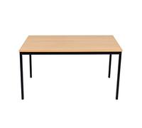 furni24 Scrivania in acciaio 140 x 70 x 75 cm, montaggio semplice TÜV/GS, tavolo da lavoro, tavolo da lavoro, tavolo da cucina, tavolo da pranzo, scrivania per ufficio, studio, computer da gioco,