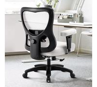 Furnistyle Grande e alta sedia da ufficio ergonomica, sedia da scrivania in rete 226,8 kg con cuscino più largo e spesso, sedia da computer con schienale alto oversize con supporto lombare regolabile