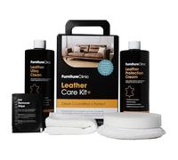 Furniture Clinic Complete Leather Care Kit+ con detergente per pelle e crema protettiva per divani e sedute; include Ultra Clean da 500 ml, balsamo per pelle e salviette rimuovi-inchiostro