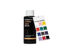 Furniture Clinic Vernice e Tintura Pelle Autosigillante | Riparazione Rapida e Facile di Graffi e Scoloriture | Per Divani, Sedili Auto, Scarpe e Borse in Pelle (50ml, Nero)