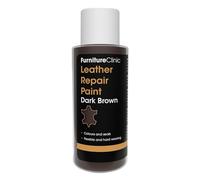 Furniture Clinic Vernice e Tintura per la Riparazione della Pelle, Colorante Autosigillante per Una Riparazione Facile, Adatto per Divani in Pelle, Sedili di Auto, Scarpe, Borse (50ml, Marrone Scuro)
