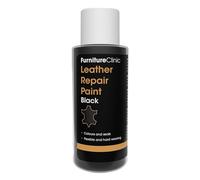 Furniture Clinic Vernice e Tintura per la Riparazione della Pelle, Colorante Autosigillante per Una Riparazione Facile, Adatto per Divani in Pelle, Sedili di Auto, Scarpe, Borse (50ml, Nero)