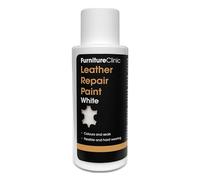 Furniture Clinic Vernice e tintura per la riparazione della pelle, colorante autosigillante per una riparazione rapida e facile, adatto per divani in pelle, sedili auto, scarpe (50ml, bianco)