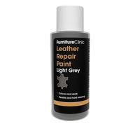 Furniture Clinic Vernice e Tintura per la Riparazione della Pelle, Colorante Autosigillante per Una Riparazione Facile, Adatto per Divani in Pelle, Sedili di Auto, Scarpe, Borse (50ml, Grigio chiaro)