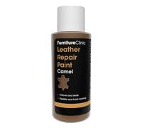 Furniture Clinic Vernice e tintura per la Riparazione della Pelle Rapida e Semplice| Colorante autosigillante, Adatto per divani, sedili Auto, Scarpe, Borse (Cammello, 50ml)