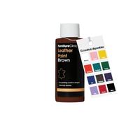 Furniture Clinic Vernice per pelle, per dipingere tutte le pelli: calzature, borse, vestiti, ecc. Flessibile e resistente (marrone, 125 ml)