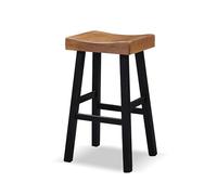 Furniture of America Corvin - Set di 2 sgabelli da bar moderni in legno massello, sedie da bancone per cucina a isola, angolo colazione, ufficio domestico, marrone, 78,7 cm