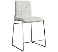 Furniture of America Scout - Set di 2 sedie da pranzo in similpelle, colore: bianco