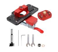 Furniture Repair Concealed Hinge Jig - Aluminum Alloy Cabinet Door Drilling Tool, Adjustable Margin, Easy - Door Installation Template for Home Woodworking Projects