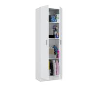 Armadio Multiuso Bianco In Kit 60 Cm 2 Ante E 3 Ripiani