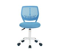 FurnitureR 1 set sedia da ufficio regolabile in altezza, sedia girevole con design schienale piccolo foro scrivania senza braccioli sedia ufficio ufficio camera da letto blu