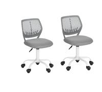 FurnitureR 2 sedie ergonomiche da scrivania per bambini, ragazzi, ragazze, gemelli, altezza regolabile, girevole, sedia da scrivania per computer portatile, per casa, ufficio, studio