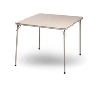 FurnitureR Cammello Square Folding Table, Minimalist Design Dining Table, Sturdy Metal Frame and Upholstered Synthetic Leather Top, Modern Living Rooms, Portable for Casual Dining Or Workspace Use 86