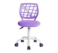 FurnitureR Colourful, Modern Adjustable Design Computer Seat, Swivel Armless Desk, Kids Study Room Home Office Task Chair, viola, metallo, 38,5 cm x 40 cm x 75-87 cm