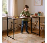 FurnitureR L100 cm Tavoli per bambini, Tavolo di attività manuali per l'apprendimento e la lettura, Desk pieghevole per computer, cornice in MDF e metallo, nessun montaggio richiesto, NNOCE