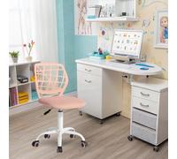 FurnitureR Poltrona dentale girevole a 360°, sgabello colorato per assistente dentale, altezza regolabile, ergonomia, per studi dentistici, sala massaggi, ufficio, clinica, 38,5 x 40 x 87 cm, rosa