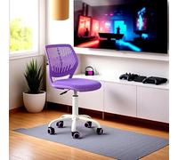 FurnitureR Poltrona relax girevole regolabile in altezza, girevole a 360 gradi con schienale in tessuto SGS molla a gas comoda
